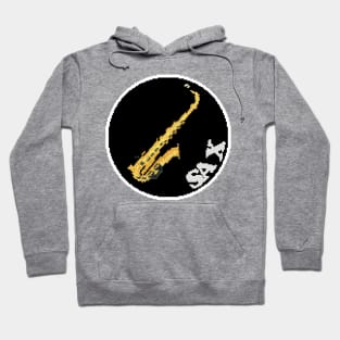 Rock Battle Card Game Saxophone Icon (Sax) Hoodie